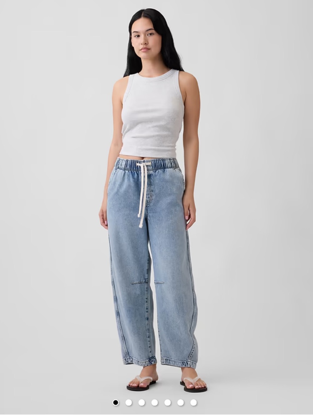 GAP Mid Rise SuperSoft Pull-On Barrel Jeans - NWOT